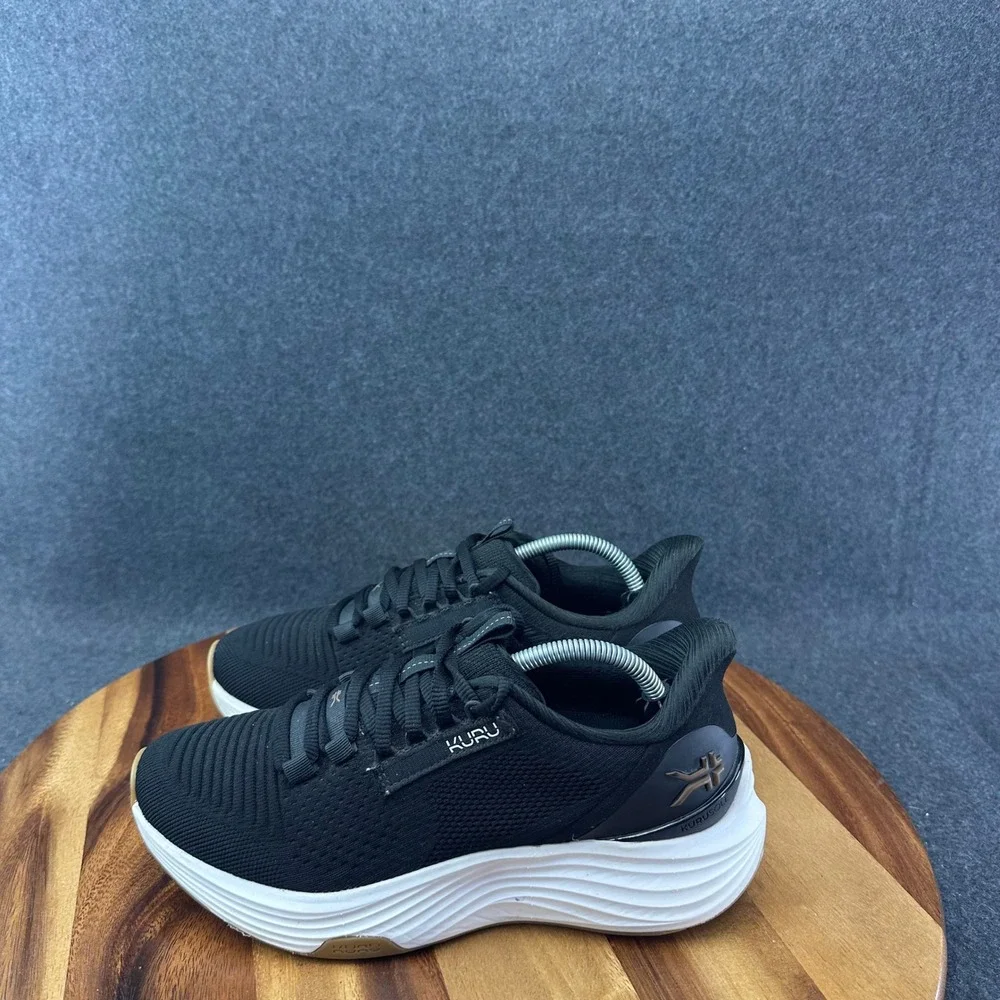 Kuru Atom 2 Womens Size 7 Black White Athletic Running Walking Shoes Sneakers